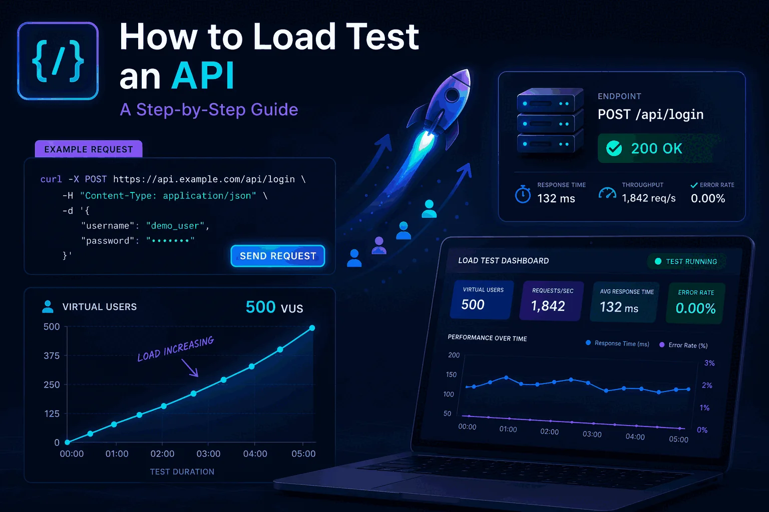 How to Load Test an API workflow diagram