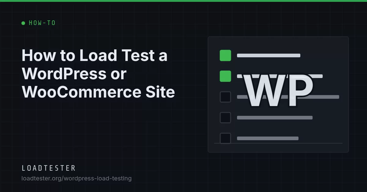 How to Load Test a WordPress or WooCommerce Site: LoadTester illustration