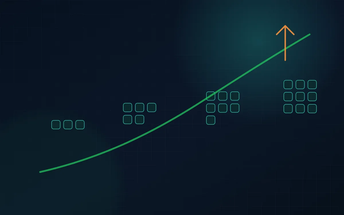 Kubernetes workloads scaling horizontally as demand rises.