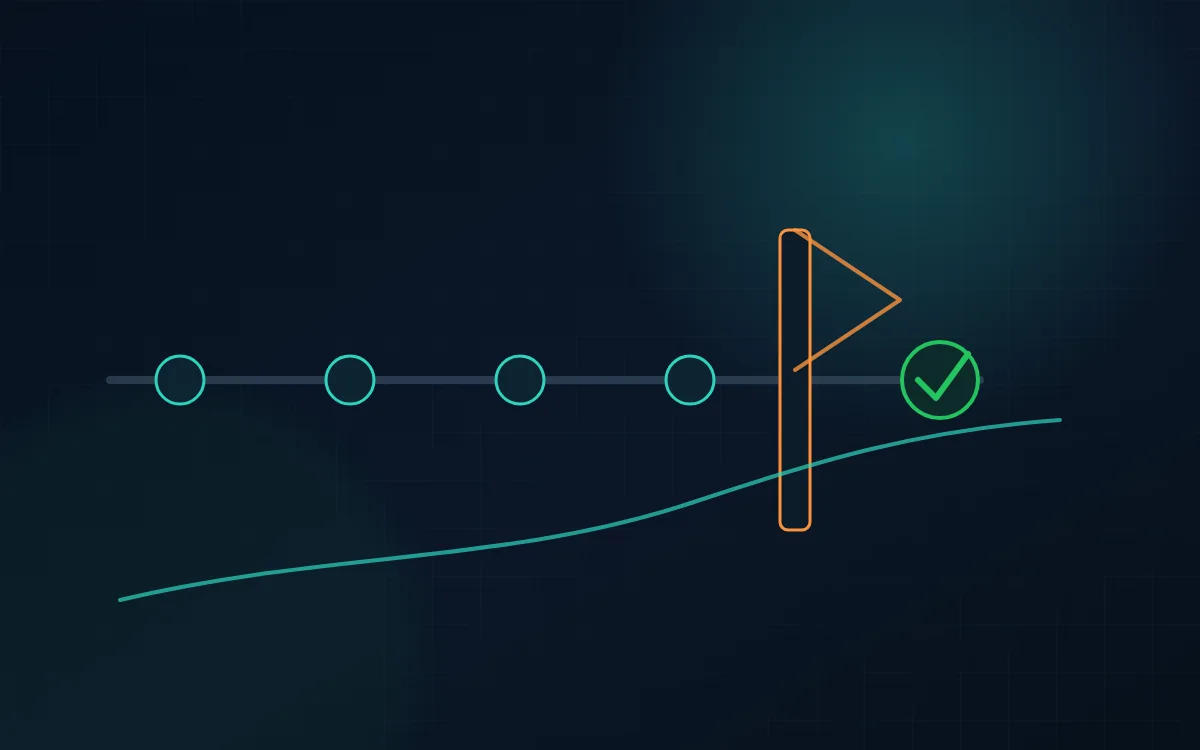Release pipeline approaching a performance gate before production.